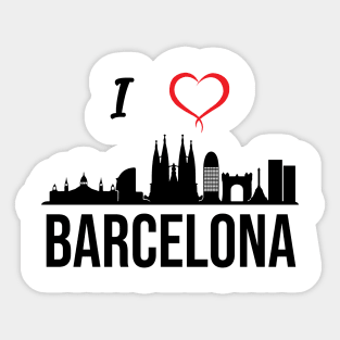 I love Barcelona Spain Sticker